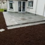New patio and landscaping in Ballinderreen